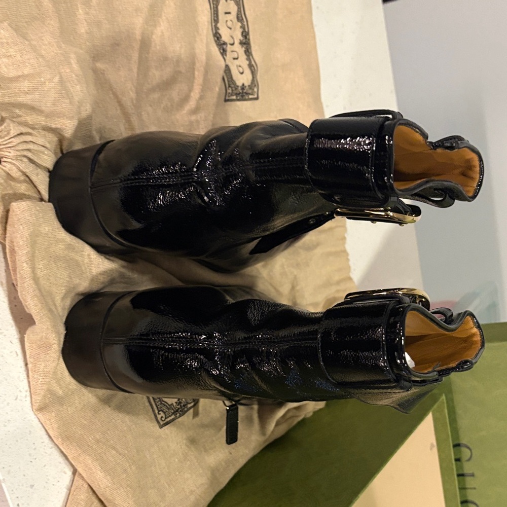 Gucci Mens Patent Leather Boots - Picture 10 of 11
